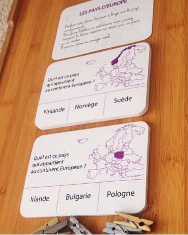 Les Pays d'Europe - carte à...